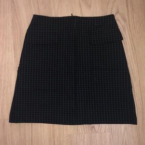Black and white checkered mini skirt